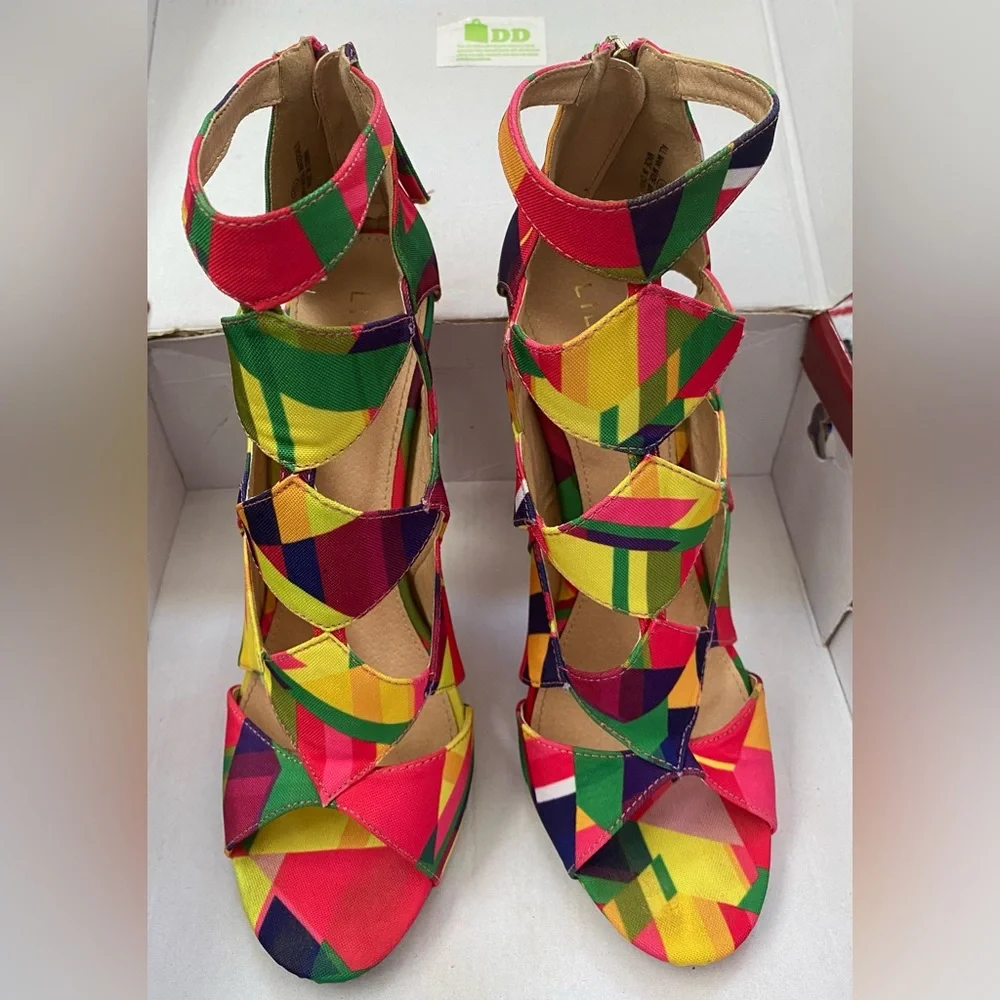 Size 10 Multi Colored stilettos - Picture 2 of 3